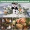 10 Pieces Forest Animals Ornaments Woodland Animal Faux Fur Plush Hanging Ornaments Family Educational Playset for Fall, Christmas, Winter Birthday Party Supplies(Animals)